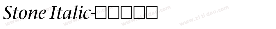 Stone Italic字体转换
